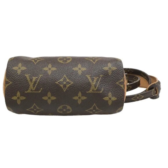 LOUIS VUITTON Mini Speedy 2Way Hand Bag Monogram Leather Brown - Picture 6 of 14